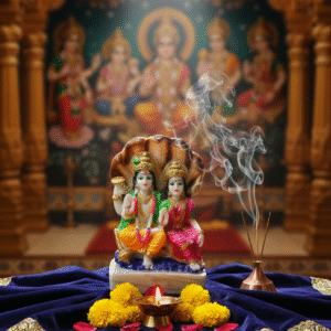 Maharani Lakshmi and Bhagwan Vishnu Idol