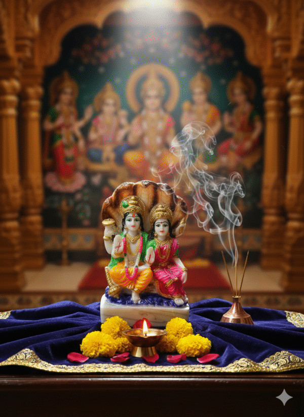 Maharani Lakshmi and Bhagwan Vishnu Idol