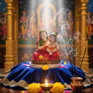 Mother Yashoda and Baby Krishna Idol